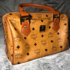 ✨SOLD ✨MCM Monogram Boston Leather Satchel